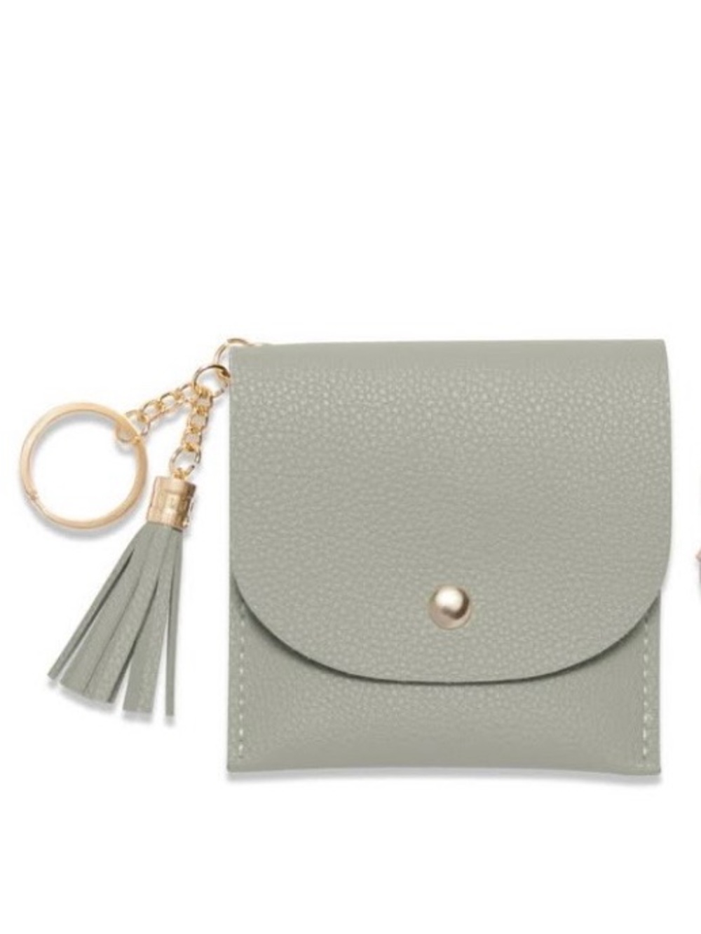Lark & Ives Card Purse in Olivine Green With Tassel Keyring